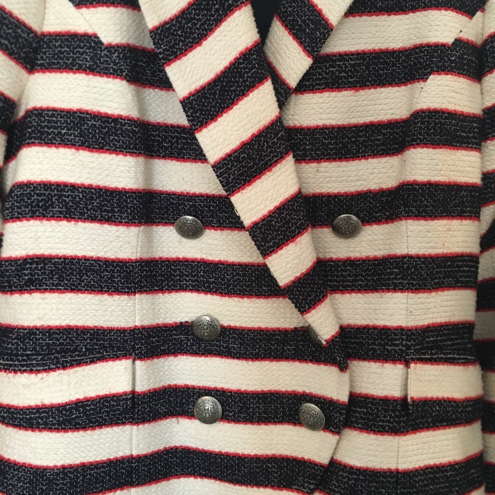 Striped Double Breasted Blazer - image 5